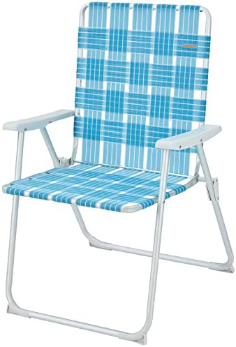 Photo 1 of #WEJOY Anti-tip Over Folding Webbed Lawn Beach Chair,High Back Seat Oversized Portable Lightweight Chairs for Adult with Hard Arm,Aluminum High Seat Camping Chair for Elder
