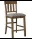 Photo 1 of (STOCK PIC INACCUATELY REFLECTS ACTUAL CHAIRS; MISSING HARDWARE/MANUAL) 4 piece bar stool wooden and grey upholstery