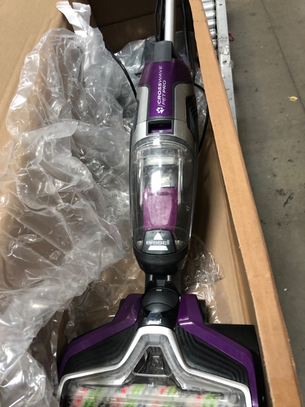 Photo 2 of (MISSING CLEANING SOLUTION) Bissell Crosswave Pet Pro All in One Wet Dry Vacuum Cleaner and Mop for Hard Floors and Area Rugs, 2306A
