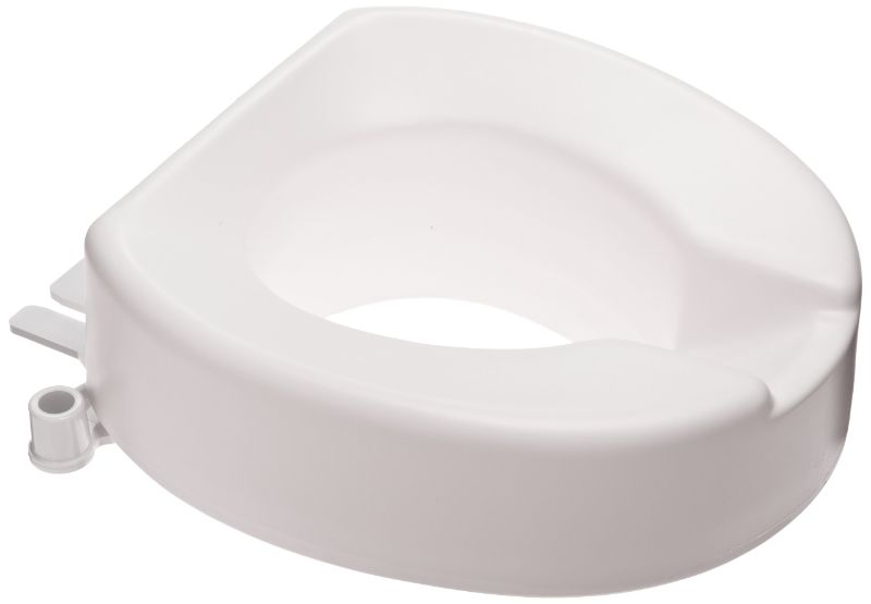 Photo 1 of (MISSING HARDWARE) SP Ableware Maddak Tall-Ette 4-Inch Elongated Elevated Toilet Seat (725831004)
