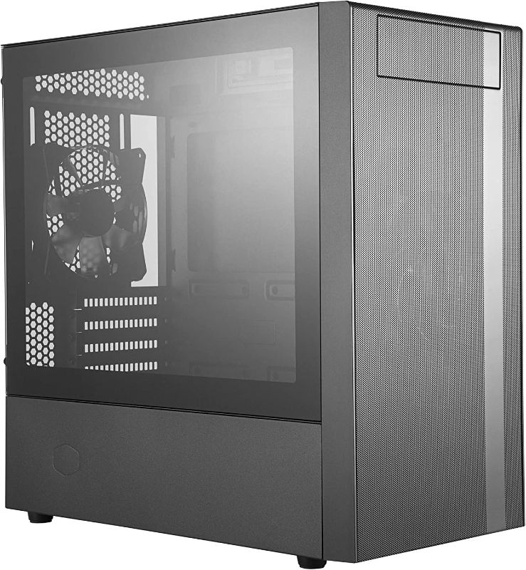 Photo 1 of Cooler Master MasterBox NR400 Micro-ATX Tower with Front Mesh Ventilation, Minimal Design, Tempered Glass Side Panel and Single Headset Jack
