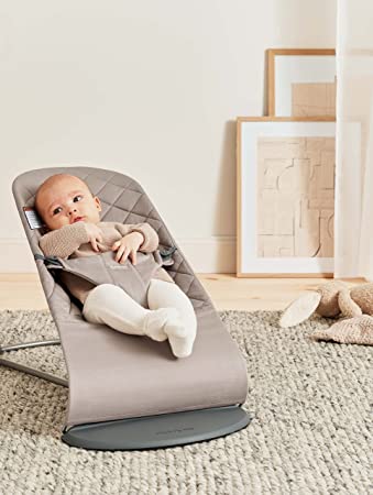 Photo 1 of BabyBjörn Bouncer Bliss, Sand Gray, Cotton 