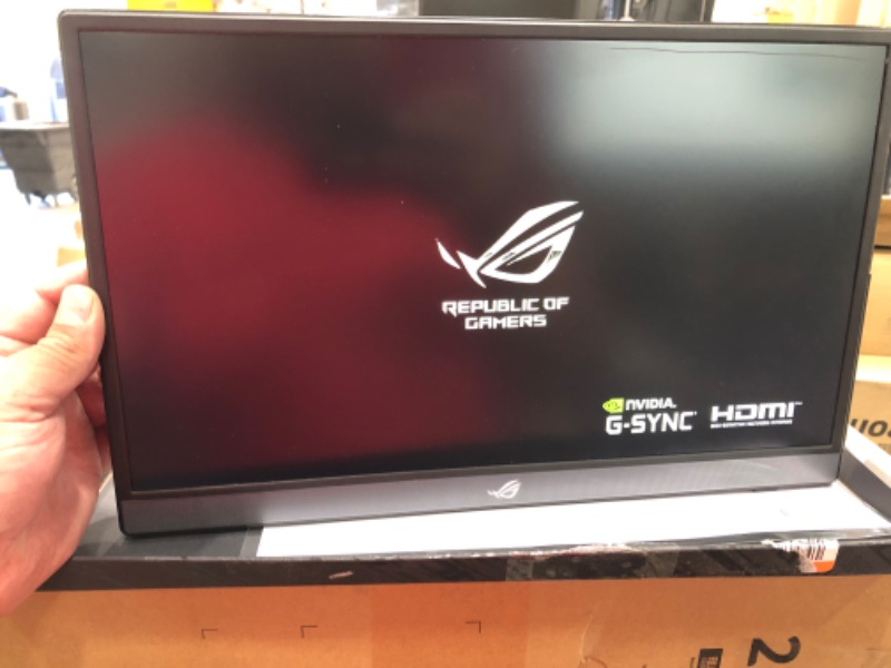 Photo 5 of ASUS ROG Strix 17.3" 1080P Portable Gaming Monitor (XG17AHPE) - Full HD, IPS, 240Hz, 3ms, Adaptive-Sync, Smart Case, Ultra-slim, USB-C Power Delivery, Micro HDMI, For Laptop, PC, Phone, Console, Black
