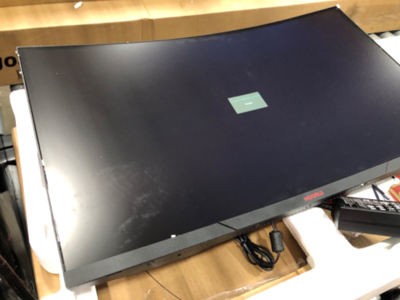 Photo 1 of KOORUI 27 Inch Computer Monitor, QHD 2560P Gaming Monitor 144Hz(1ms, 1800R Curved VA Panel, DP1.2+HDMI*2, Build-in FreeSync, Compatible G-sync, Narrow Bezel with Ultra-Thin), Tilt Adjustable,Eye Care
