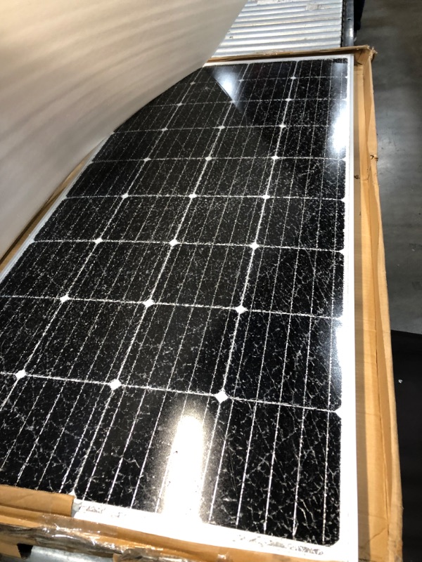 Photo 3 of **PANNEL IS SHATTERED **ECO-WORTHY 195 Watt 12 Volt Monocrystalline Solar Panel Module Off Grid PV Power for Battery Charging, Boat, Caravan, RV
