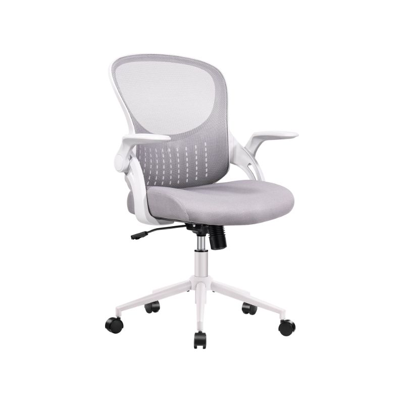 Photo 1 of Office Chair, Ergonomic Desk Chair Mesh Computer Chair with Flip-up Armrests and Adjustable Height, Gray
