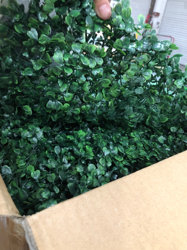 Photo 3 of 24PCS Boxwood Panels, 20"x20" Grass Wall Panel, GEYUEMEY Boxwood Hedge Wall Panels, Grass Wall Backdrop, UV Protected Privacy Hedge Screen Faux Boxwood for Outdoor, Indoor, Garden, Fence and Wedding
