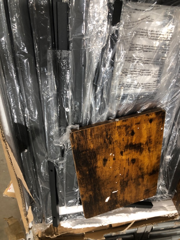 Photo 1 of **MISSING HADWARE** Mr IRONSTONE Bar Table and Chairs Set, 47.2 Inch Bar Table Set, Bar Height Table with 2 Bar Stools, 3 Pieces Industrial Dinning Table Sets for Party, Kitchen, Living Room, Dining Room
