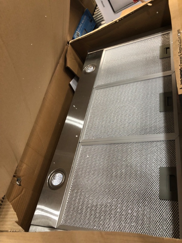Photo 1 of Comfee CVP36W7AST 36 Inch 450 CFM 3 Speed Gesture Sensing &Touch Control Panel Stainless Steel Wall Mount Ductless/Ducted Convertible Vent Baffle Filters and 2 LED Lights Range Hood
