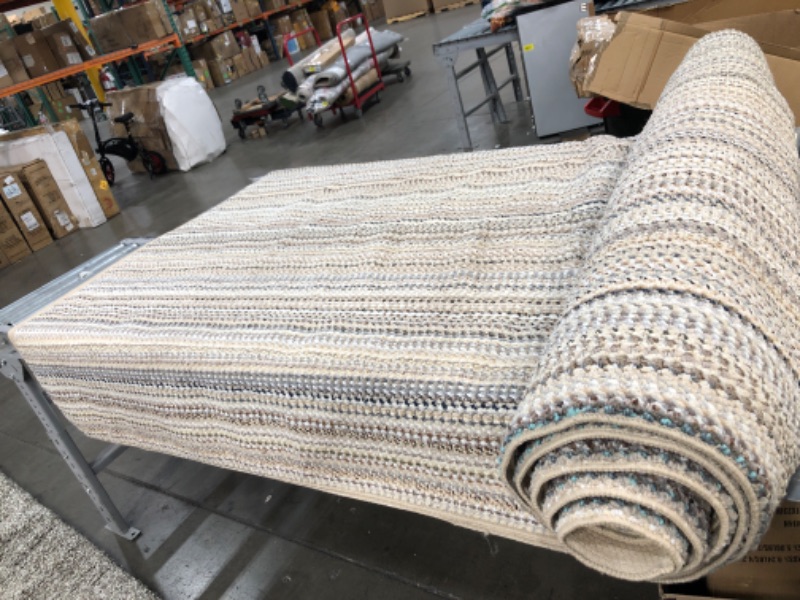 Photo 1 of 11' X 12' STRIPED RUG