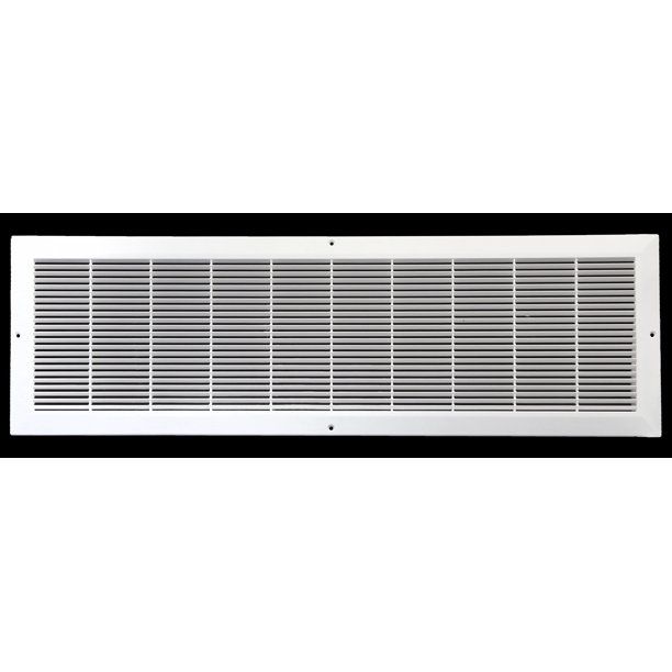 Photo 1 of 30" x 8" HVAC Return Air Grille - Plastic Never Rust Vent Duct Cover - For Wall & Ceiling
