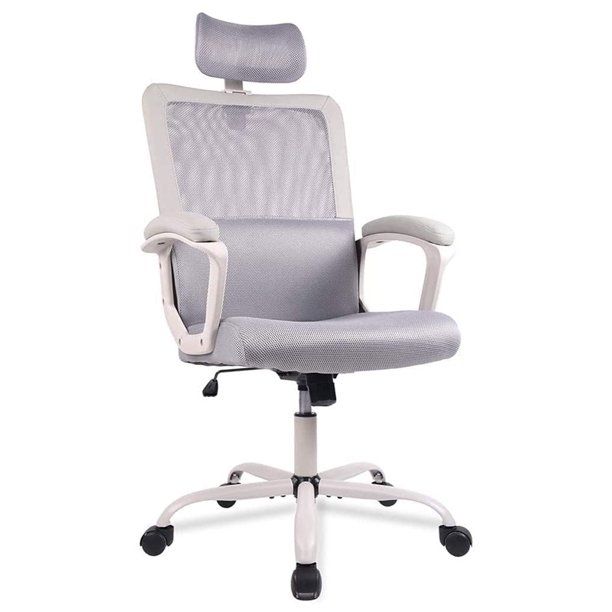 Photo 1 of Smugdesk Ergonomic Mesh High Back Office Chair with Lumbar Support, Gray
