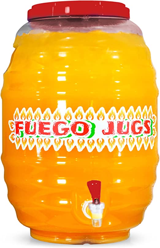 Photo 1 of 3 Gallon Aguas Frescas Water Juice Beverage Container Jug With Spout, Handle & Lid | Wide Mouth Storage | Barrel Shape & Beverage Dispenser | Indoor & Outdoor Events | Easy Clean By FUEGO JUGS
