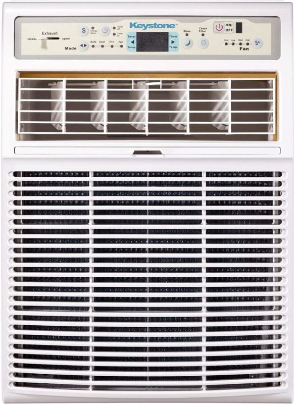 Photo 1 of Keystone 8,000 BTU Sliding Window Conditioner | 3 fan speeds | 4-Way Air Direction Control | Sleep mode | Dehumidifier | washable filter | AC for rooms up to 350 square feet | KSTSW08A, 8000, white**DOES NOT POWER ON NEEDS REPAIRS PPARTS**
