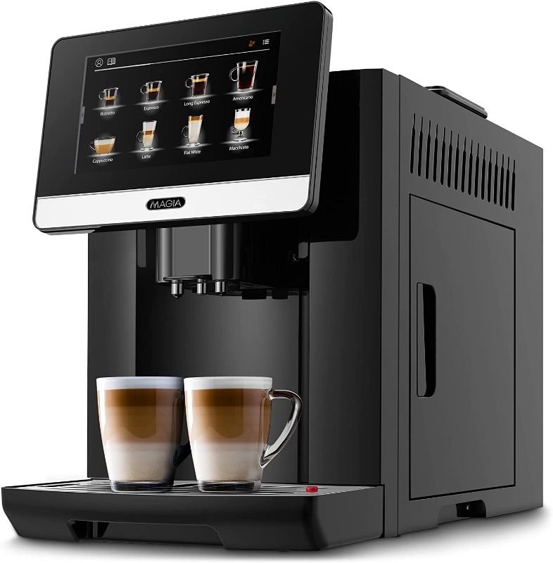 Photo 1 of **MISSING PARTS* MINOR DAMAGE*  Zulay Magia Super Automatic Coffee Espresso Machine - Durable Automatic Espresso Machine With Grinder - Espresso Coffee Maker With Easy To Use 7” Touch Screen, 20 Coffee Recipes, 10 User Profiles

