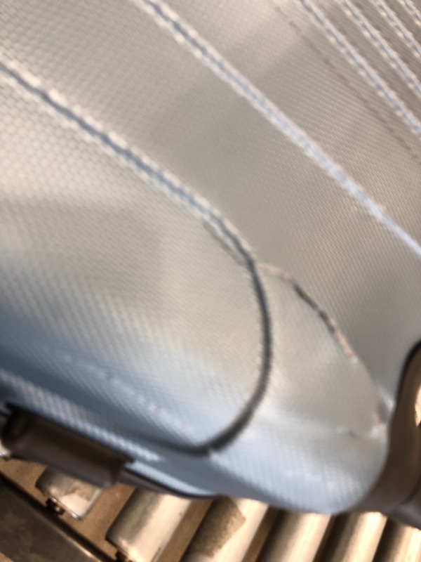 Photo 2 of **MINOR CRACK ON BOTTOM** Kenneth Cole Reaction Renegade 24” Check Size Expandable Luggage Lightweight Hardside 8-Wheel Spinner Travel Suitcase Bag, Granite Blue, inch
