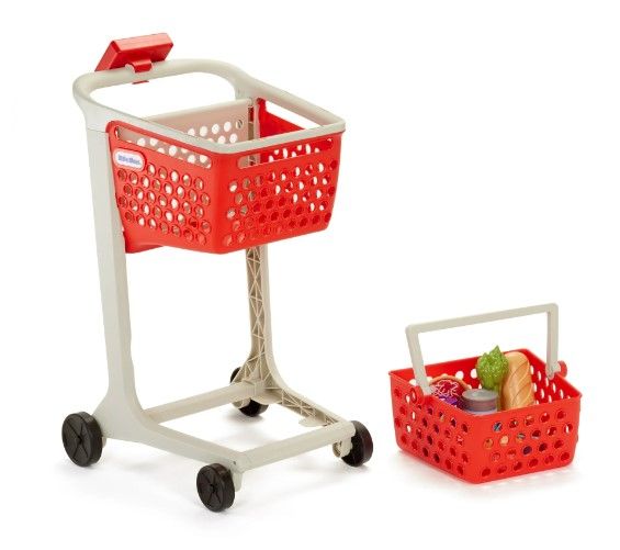 Photo 1 of **MISSING PARTS** Little Tikes Shop 'n Learn Smart Cart, Realistic Toy Shopping Cart with Scanner, 8 Smart Foods, Red- For Pretend Play Shopping Grocery Play Store for Kids Toddlers Girls Boys Ages 3 4 5+
