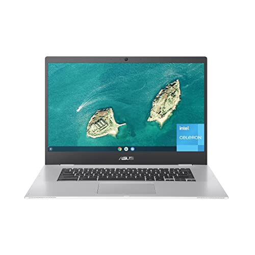 Photo 1 of **TESTED**
ASUS Chromebook CX1, 15.6" Full HD NanoEdge Display, Intel Celeron N3350 Processor, 64GB EMMC Storage, 8GB RAM, Chrome OS, Transparent Silver, CX1500C
