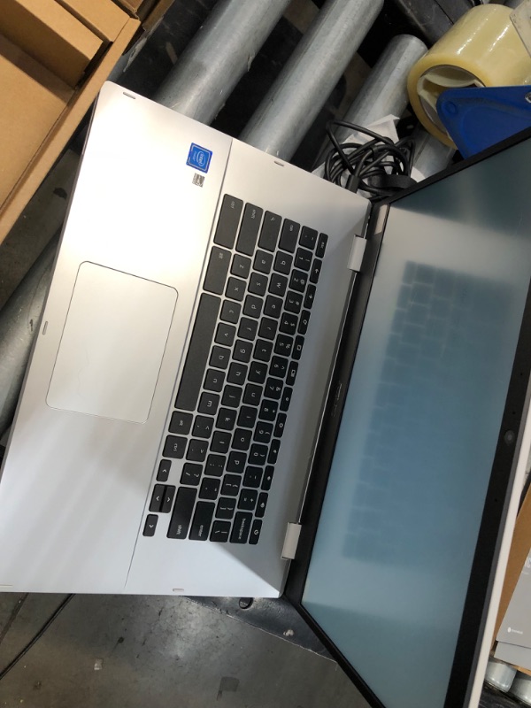 Photo 4 of **TESTED**
ASUS Chromebook CX1, 15.6" Full HD NanoEdge Display, Intel Celeron N3350 Processor, 64GB EMMC Storage, 8GB RAM, Chrome OS, Transparent Silver, CX1500C
