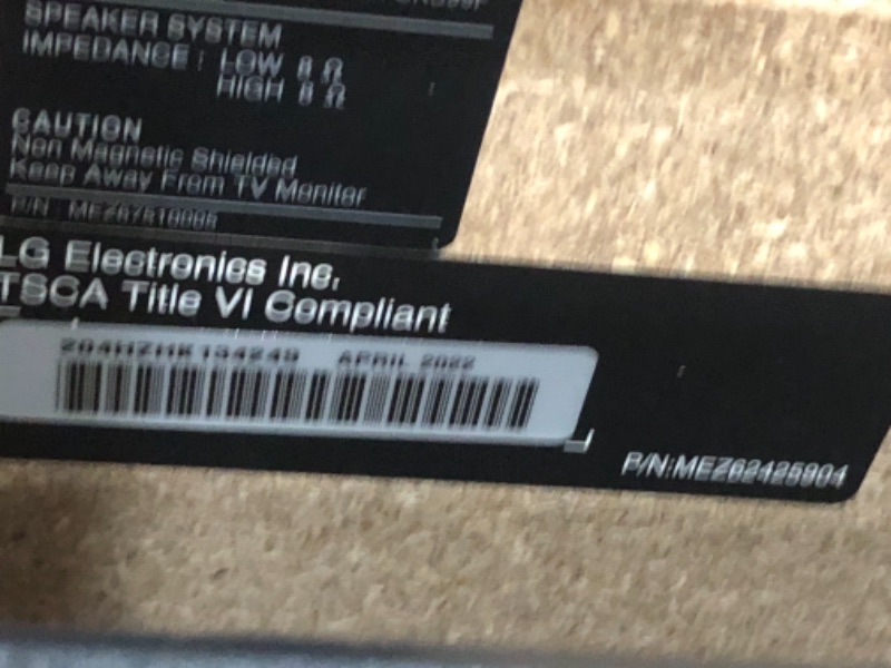 Photo 10 of NOT A COMPLETE SET MISSING BOX 1 ONLY BOX 2 
UNABLE TO TEST 
LG 5000W LOUDR Hi-Fi Entertainment System with Karaoke Creator, Black, CK99