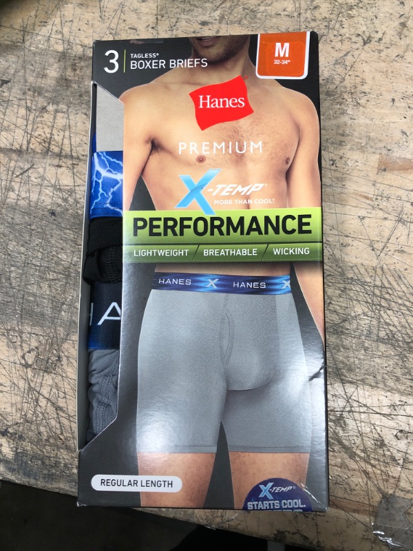 Photo 2 of Hanes Premium Men's Performance Ultralight Boxer Briefs Color Vary - M, Multicolored
