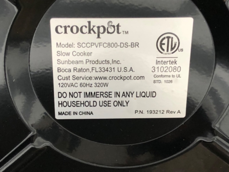 Photo 4 of Crock-Pot Digital Slow Cooker - 8 qt - Black Stainless