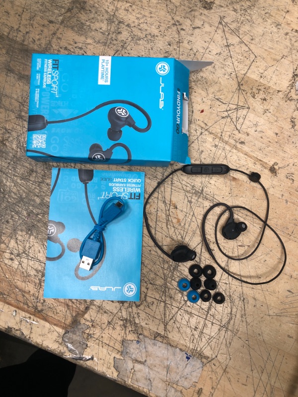 Photo 2 of JLab 2.0 Fit Wireless Sport Earbuds - Blue