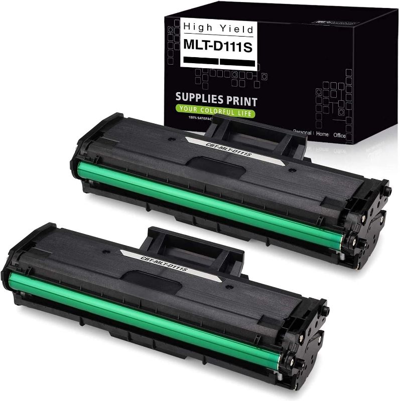 Photo 1 of Compatible Toner Cartridge Replacement for Samsung MLT111S MLT-D111S MLTD111S D111S, High Yield, Use with Samsung Xpress M2020W, M2070FW, M2070W Laser Printer (Black), 2-Pack
