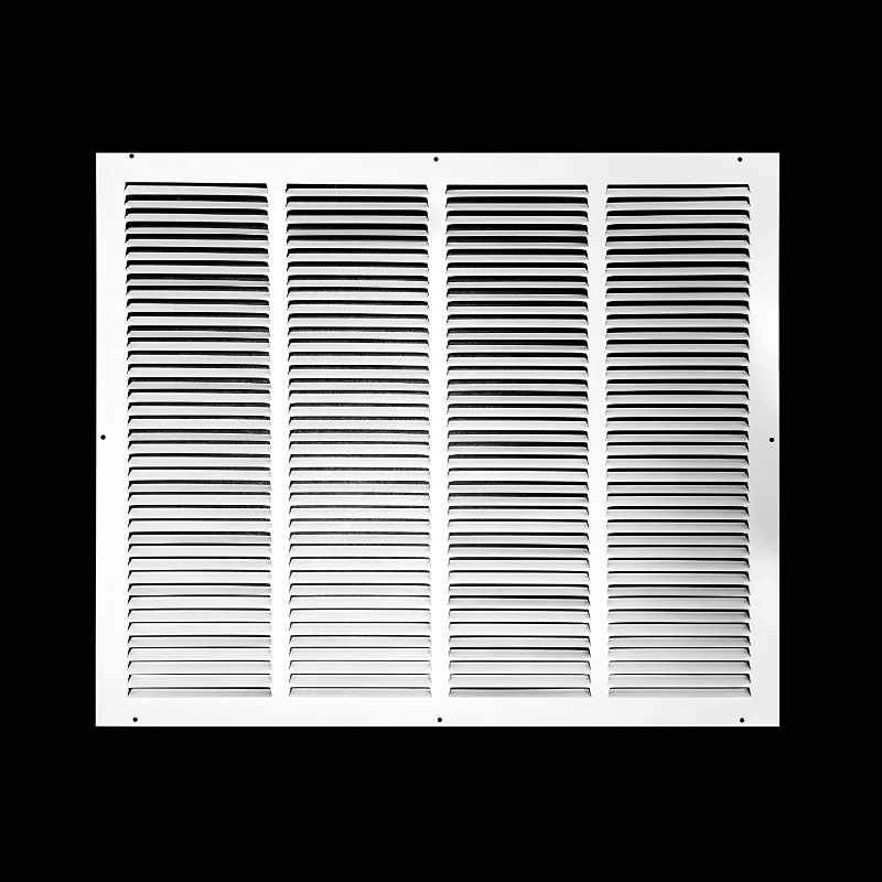 Photo 1 of 24"W x 20"H [Duct Opening Measurements] Steel Return Air Grille (HD Series) Vent Cover Grill for Sidewall and Ceiling, White | Outer Dimensions: 25.75"W X 21.75"H for 24x20 Duct Opening

