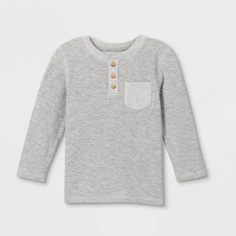 Photo 1 of 5  Toddler Boys' Double Knit Long Sleeve T-Shirt - Cat & Jack™3t
