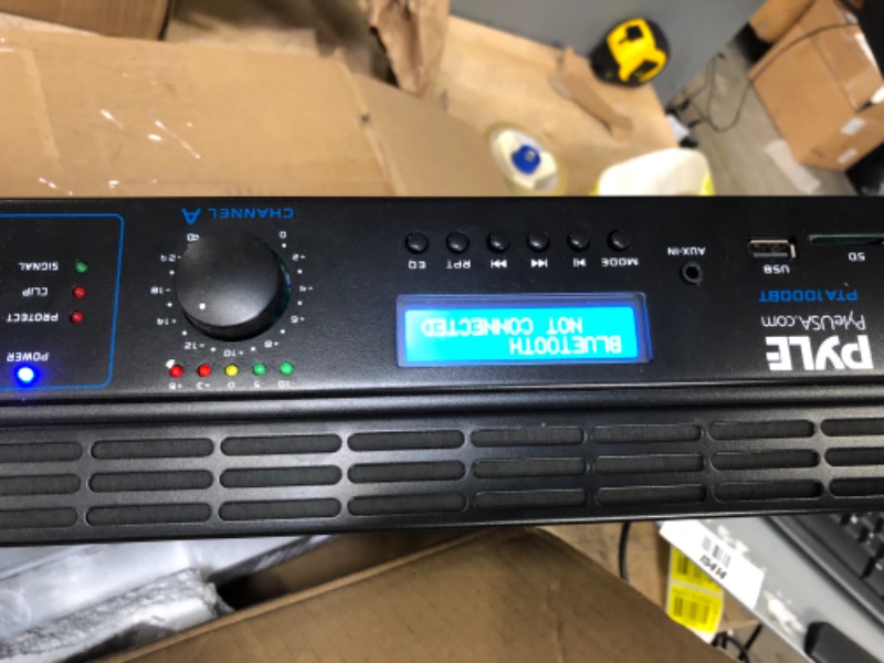 Photo 2 of 2-channel Bluetooth Power Amplifier - 2000w Bridgeable Rack Mount Pro Audio Sound Wireless Home Stereo Receiver W/trs Xlr Input, LCD, Bridge Mode.
