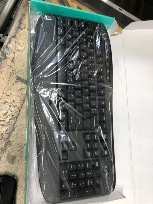 Photo 3 of Nulea Ergonomic Keyboard and Mouse Wireless Combo?Full-Sized 2.4GHz Wireless Keyboard with Comfortable Palm Rest?6 Multimedia Shortcuts & 3 Adjustable DPI Mouse for Windows/Mac OS
