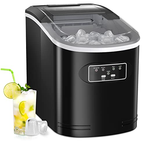 Photo 1 of Silonn Ice Maker Machine Countertop, 26 Lbs in 24 Hours, 9 Cubes Ready in 6 Mins, Self-Clean Ice Maker Compact Portable Ice Maker with Ice Scoop and B
