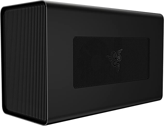 Photo 1 of Razer Core X Chroma Aluminum External GPU Enclosure (eGPU): Compatible with Windows & MacOS Thunderbolt 3 Laptops, NVIDIA /AMD PCIe Support, 700W PSU, 4x USB 3.1, 1x Gbit Ethernet, Chroma RGB, Black
