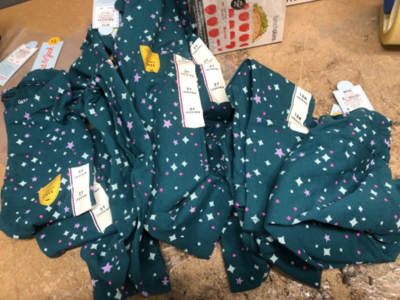 Photo 2 of 11pcks of Toddler Girls' Star Leggings - Cat & Jack™ sizes 12M,18M, 3T, 2T