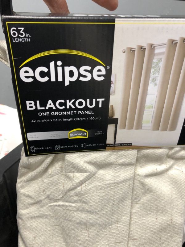 Photo 2 of 1pc Blackout Windsor Curtain Panel - Eclipse