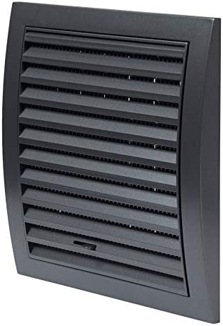 Photo 1 of 5x5'' Anthracite Black Plastic Adjustable Air Vent Cover, HVAC Exhaust Vent Duct Cover, Exhaust Cap Cover