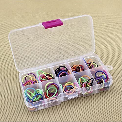 Photo 1 of 6 pcs Adjustable Clear Plastic Jewelry Craft Beads fishing hook Small Accessories Multipurpose Organizer visually adjustable clearly storage box