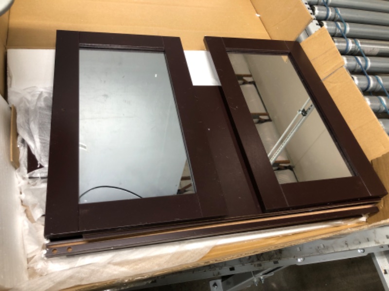 Photo 2 of (Incomplete - Parts Only) Costway Wall Mount Mirror Cabinetr Brown
