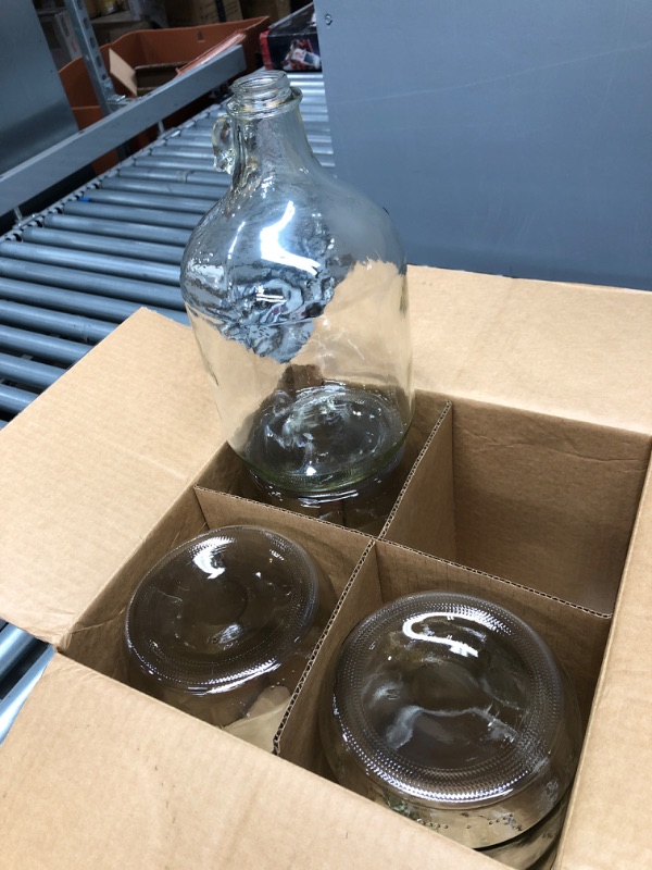 Photo 1 of 4 Glass Water Bottle, Includes 38 mm Polyseal Cap, 1 gal Capacity (Pack of 4)
