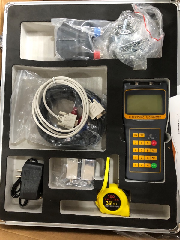 Photo 3 of CGOLDENWALL TDS-100H Handheld Portable Ultrasonic Flow Meter Flowmeter Clamp on Sensor -30~+110 Degree (DN15-6000mm)
