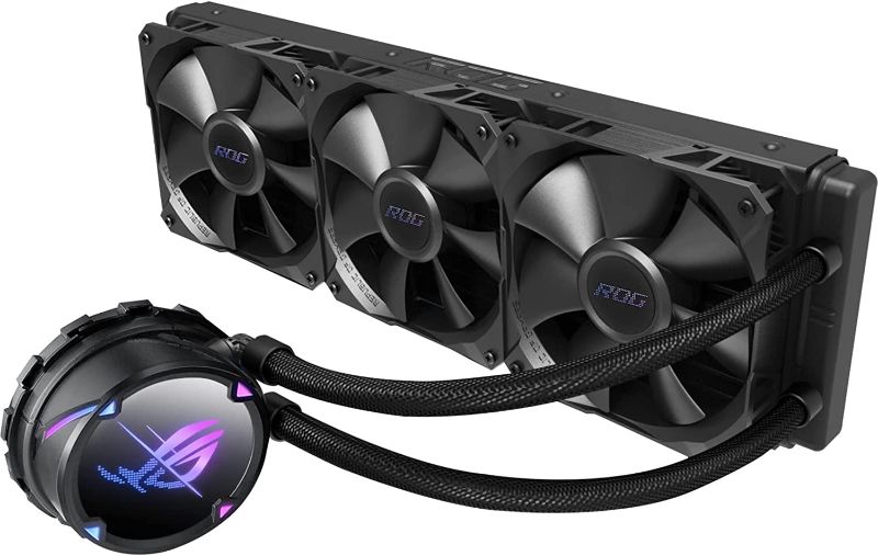 Photo 1 of ASUS ROG Strix LC II 360 All-in-one AIO Liquid CPU Cooler 360mm Radiator, Intel LGA1700, 115x/2066 and AMD AM4/TR4 Support,Triple 120mm 4-pin PWM Fans
