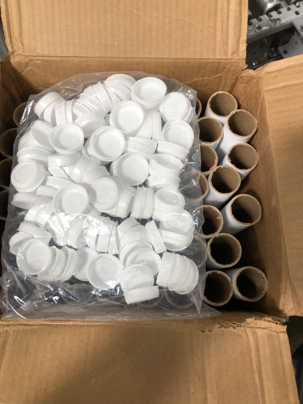 Photo 2 of BOX USA BP1536W Mailing Tubes with Caps, 1-1/2" x 36", White (Pack of 50)
