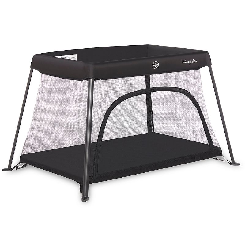 Photo 1 of Dream On Me Travel Light Playard with Mesh Zipper Door in Black
