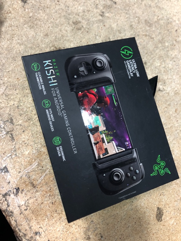 Photo 2 of **FACTORY SEALED**  Razer Kishi Mobile Game Controller / Gamepad for Android USB-C: Xbox Game Pass Ultimate, xCloud, Stadia, GeForce NOW, Luna - Passthrough Charging - Low Latency Phone Controller Grip - Samsung, Pixel Controller For Android