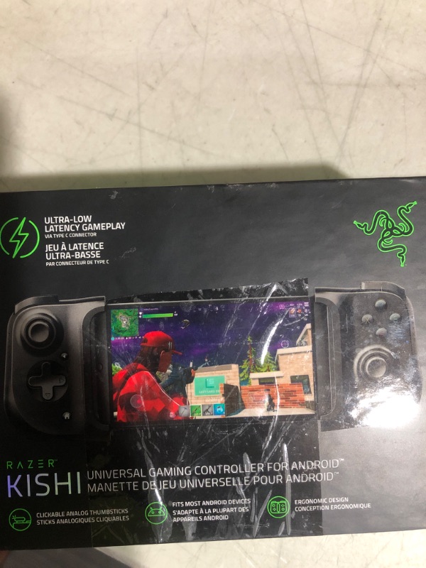 Photo 4 of *FACTORY SEALED*  Razer Kishi Mobile Game Controller / Gamepad for Android USB-C: Xbox Game Pass Ultimate, xCloud, Stadia, GeForce NOW, Luna - Passthrough Charging - Low Latency Phone Controller Grip - Samsung, Pixel Controller For Android