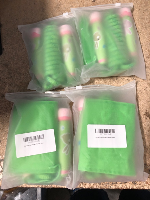 Photo 1 of Bundle of 4 Green Bunny Themed Jump Ropes 