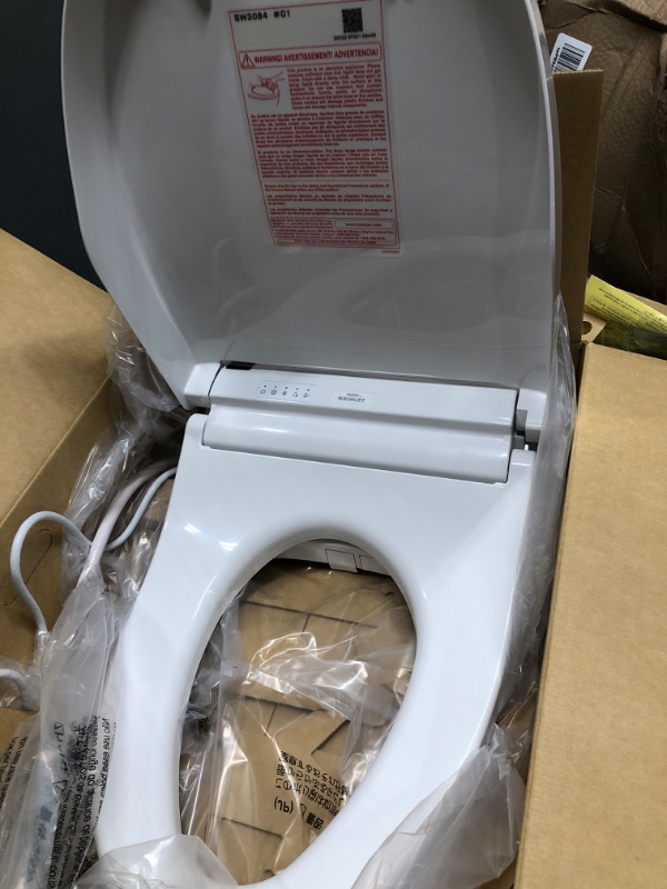 Photo 3 of *tested* C5 Washlet Electric Bidet Seat for Elongated Toilet in Cotton White with Premist and EWATER+ Wand Cleaning
