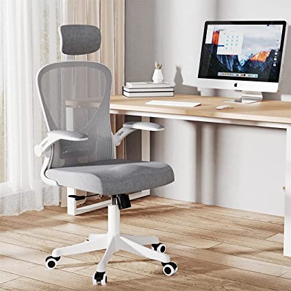 Photo 1 of H HOH-Tech Ergonomic Office Chair, Home Office Desk Chairs - Rolling Office Chair with Adjustable Headrest and Lumbar Support with Flip Arm, High Back Office Chair for Tall People
