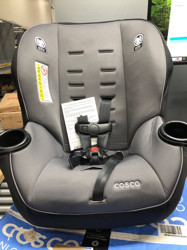 Photo 4 of Cosco Onlook 2-in-1 Convertible Car Seat, Rear-Facing 5-40 pounds and Forward-Facing 22-40 pounds and up to 43 inches, Black Arrows
